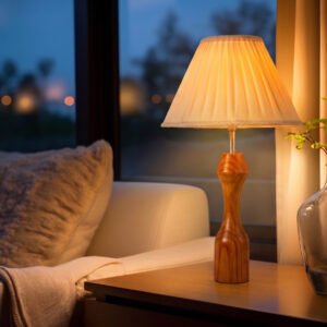 Hourglass Wooden Table Lamp