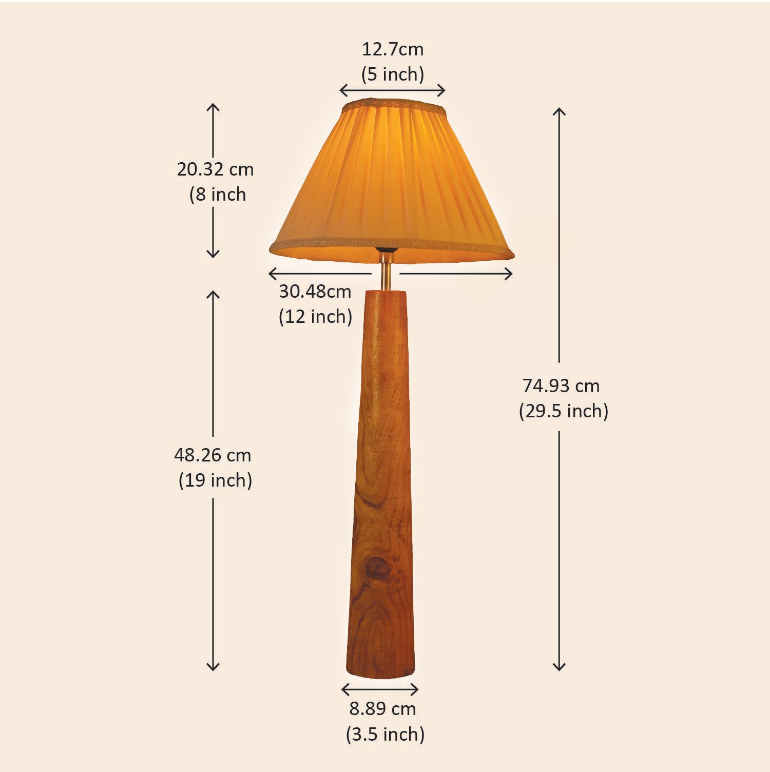 Spire Wooden Table Lamp - Image 3